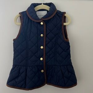 Janie & Jack - never worn!!! Equestrian vest blue/brown 3T